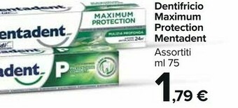 Carrefour Market Mentadent Dentifricio Maximum Protection offerta
