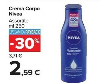 Carrefour Market Nivea Crema Corpo offerta