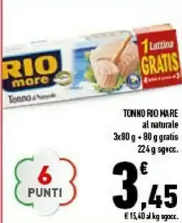 Rio Mare Il Tonno Al Naturale Super Naturale 224 G(ml)