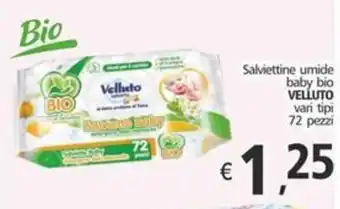 Alter Discount Salviettine umide baby bio VELLUTO vari tipi 72 pezzi offerta