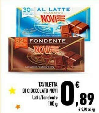 Conad Novi Tavoletta Di Cioccolato offerta