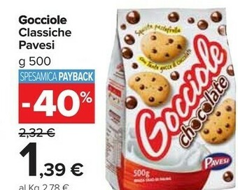 Carrefour Market Pavesi Gocciole Chocolate 500 G(ml) offerta