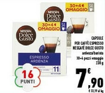 Nescafé Capsule Per Caffe Espresso Dolce Gusto Ardenza/ Barista