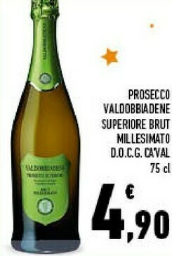 Conad Ca' Val - Valdobbiadene Prosecco Superiore Extra Dry 750 G(ml) offerta