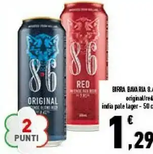 Conad Bavaria Birra 8.6 Original/ Red/ India Pale Lager offerta