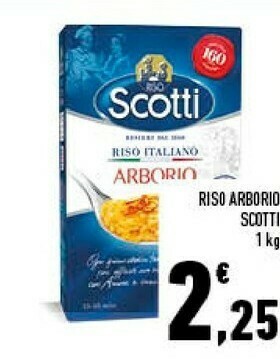 Conad Scotti Riso Arborio 1000g offerta