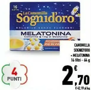 Conad Sogni d'oro Camomilla Melatonina 64 G offerta