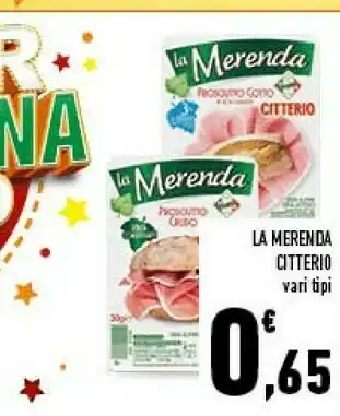 Conad Citterio La Merenda Prosciutto Crudo offerta