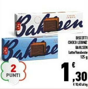 Conad Bahlsen Bahlsen - Choco Leibniz Fondente 125 g(ml) offerta