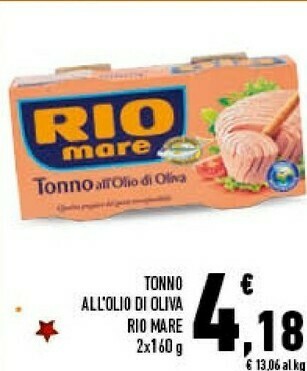 Conad Rio Mare Tonno All'Olio Di Oliva offerta
