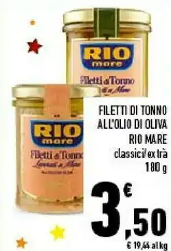 Conad Rio Mare Filetti Di Tonno All'olio Di Oliva Classici offerta