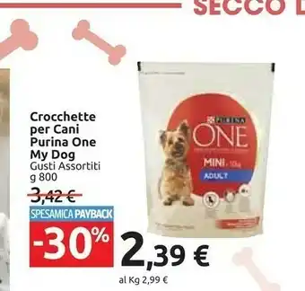 Carrefour Purina One Crocchette Per Cani My Dog 800 G offerta