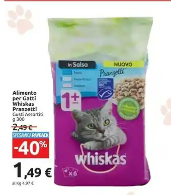 Carrefour Whiskas Alimento Per Gatti offerta