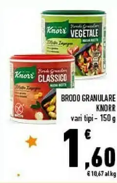 Conad Knorr Brodo Granulare Vegetale offerta