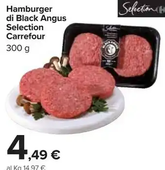 Carrefour Selection Carrefour - Hamburger Di Black Angus 300 G offerta