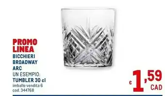 Metro Bicchieri Broadway Arc offerta