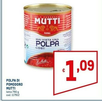 Metro Mutti Passata Di Pomodoro offerta