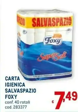 Metro Foxy Carta Igienica Salvaspazio offerta