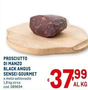 Metro Prosciutto Di Manzo Black Angus Sensei Gourmet offerta
