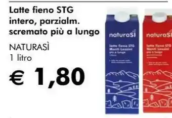 NaturaSì Naturasi Latte Fieno STG offerta