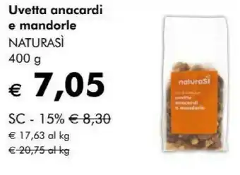 NaturaSì Naturasì Uvetta Anacardi E Mandorle offerta