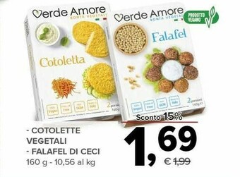 Todis Verde amore Cotolette Vegetali, Falafel Di Ceci offerta