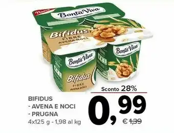 Todis Bontà viva Bifidus Avena E Noci offerta