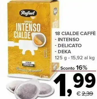 Todis Rafael 18 Cialde Caffe offerta