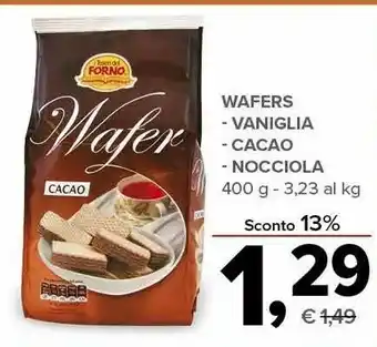 Todis I tesori del forno Wafer Cacao 400 G(ml) offerta