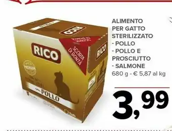 Rico Alimento Per Gatto Sterilizzato Pollo