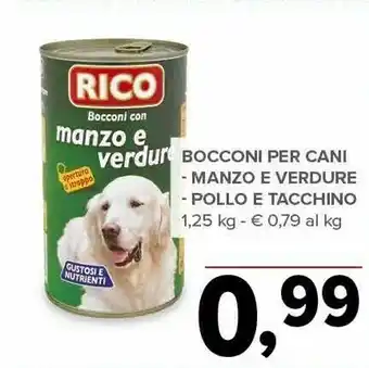 Todis Rico Bocconi Per Cani Manzo E Verdure offerta