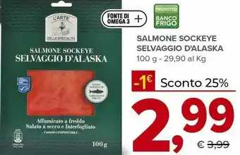 Todis L'arte Delle Specialita Salmone Sockeye Selvaggio Alaska 100 G offerta