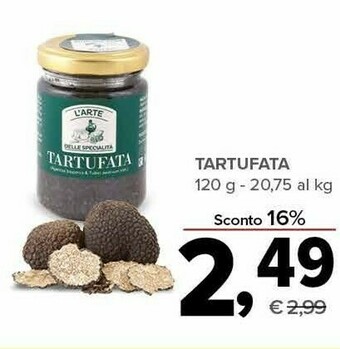 Todis L'arte delle specialità Tartufata 120 G offerta