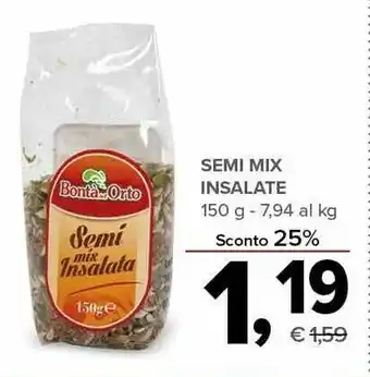 Todis Bontà Dell'Orto - Semi Mix Insalata 150 G(ml) offerta