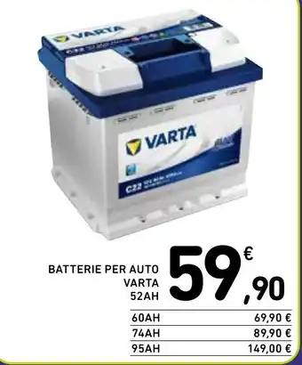 Spazio Conad BATTERIE PER AUTO VARTA 52AH offerta