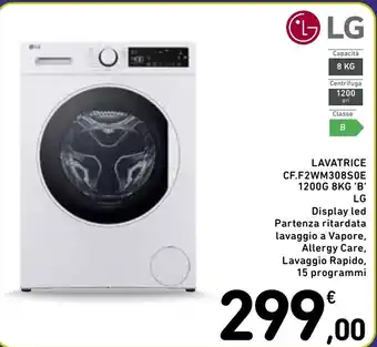 Spazio Conad LAVATRICE CF.F2WM308SOE 1200G 8KG 'B' LG offerta