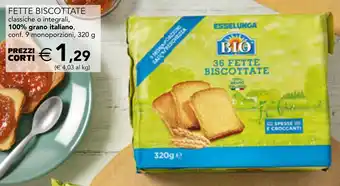 Esselunga FETTE BISCOTTATE classiche o integrali, 320 g offerta