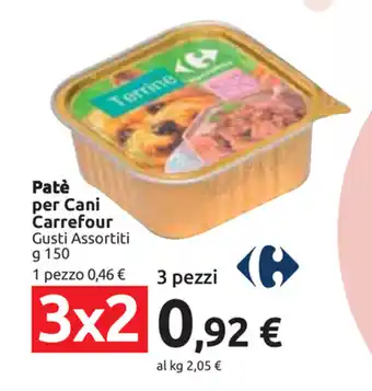 Carrefour Market Carrefour Paté per Cani 150g offerta