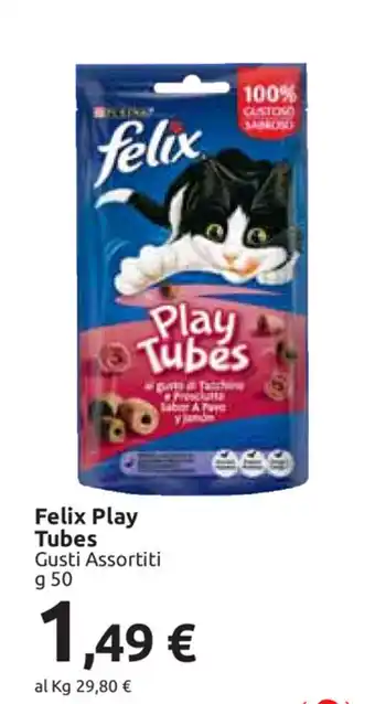 Carrefour Market Purina Felix Play Tubes 50g offerta