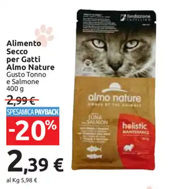 Carrefour Market Almo Nature Alimento Secco per Gatti 400g offerta