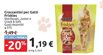 Carrefour Market Purina Friskies Croccantini per Gatti 375g offerta