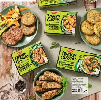 Esselunga GREEN CUISINE FINDUS bastoncini di spinaci, medaglioni di zucchine 200 g offerta