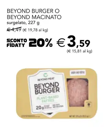 Esselunga BEYOND BURGER O BEYOND MACINATO surgelato, 227 g offerta