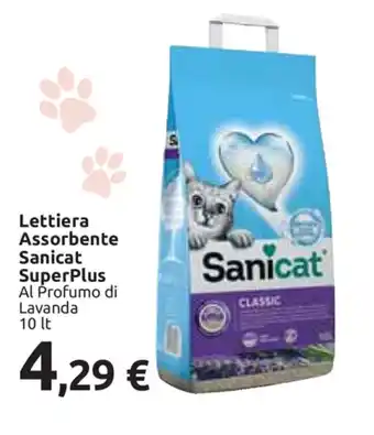 Carrefour Market Sanicat SuperPlus Lettiera Assorbente 10lt offerta