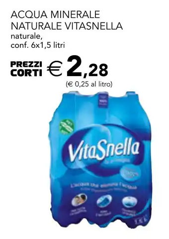 ACQUA MINERALE NATURALE VITASNELLA naturale, conf. 6x1,5 litri