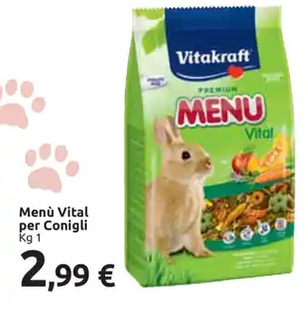 Carrefour Market Vitakraft Menù Vital per Conigli 1kg offerta