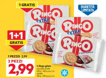 DPiù 4 Ringo Gelato 400g/280g offerta
