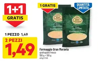 DPiù Gran Moravia Formaggi 100g + 100g offerta