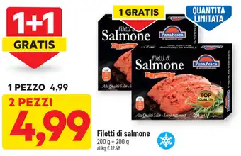 DPiù Filetti di salmone 200g + 200g offerta