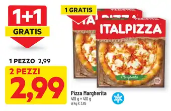 DPiù Italpizza Pizza Margherita 410g offerta